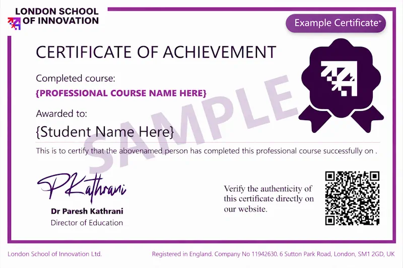 Sample Certificate
